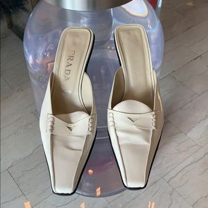 Prada cream colored Mules size 41
